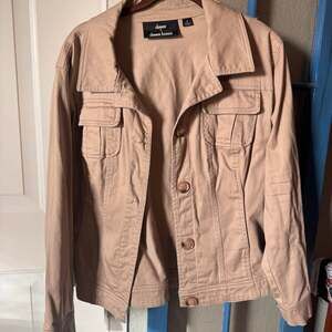 Dennis Basso Women's Tan Denim Jean Jacket